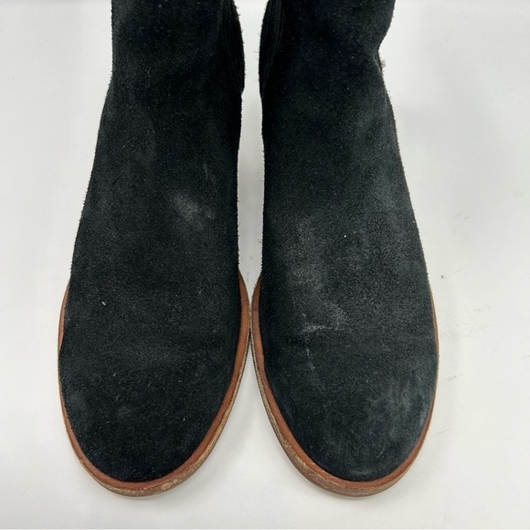 Kork-Ease Black Suede Leather Chelsea Style Pull On Ankle Boots Size 7 - Picture 5 of 13